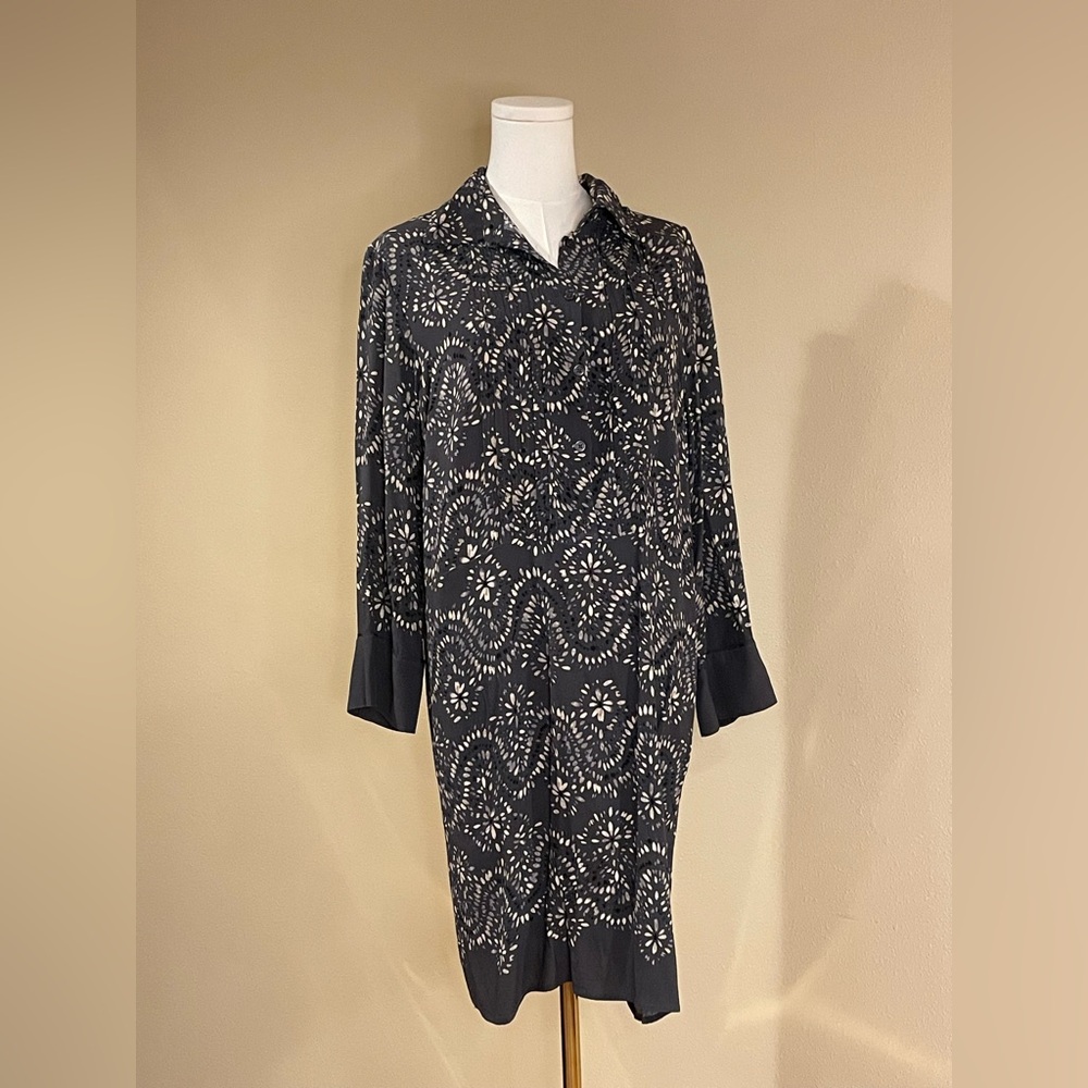 Part Two Grey and Cream Tunic Dress